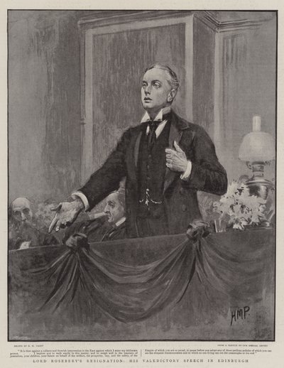 Le dimissioni di Lord Rosebery, il suo discorso di addio a Edimburgo da Henry Marriott Paget